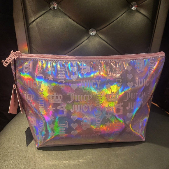 Juicy Couture Travel Cosmetic Bag with travel toiletry bottle - Picture 5 of 8